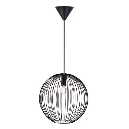 Nordlux - Lámpara colgante con cable BERONI 1xE27/60W/230V negra