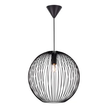 Nordlux - Lámpara colgante con cable BERONI 1xE27/60W/230V negra