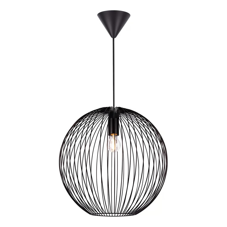 Nordlux - Lámpara colgante con cable BERONI 1xE27/60W/230V negra