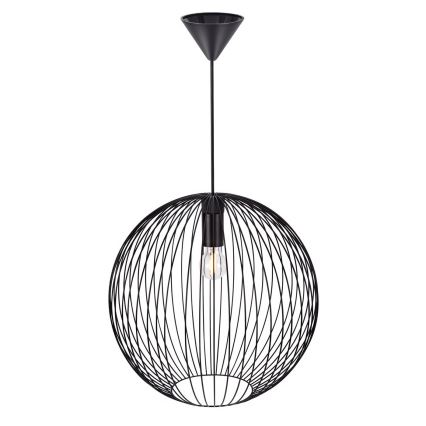 Nordlux - Lámpara colgante con cable BERONI 1xE27/60W/230V negra