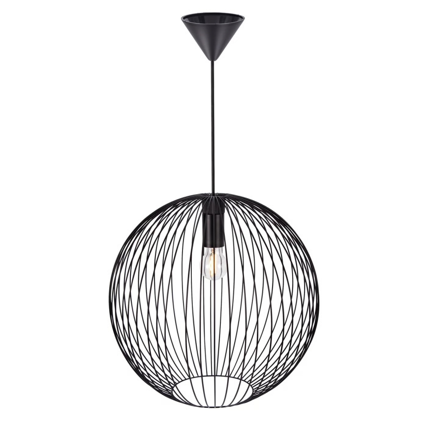 Nordlux - Lámpara colgante con cable BERONI 1xE27/60W/230V negra