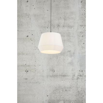 Nordlux - Lámpara colgante con cable DICTE 1xE27/60W/230V Ø 40 cm blanca
