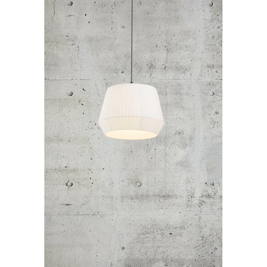 Nordlux - Lámpara colgante con cable DICTE 1xE27/60W/230V Ø 40 cm blanca