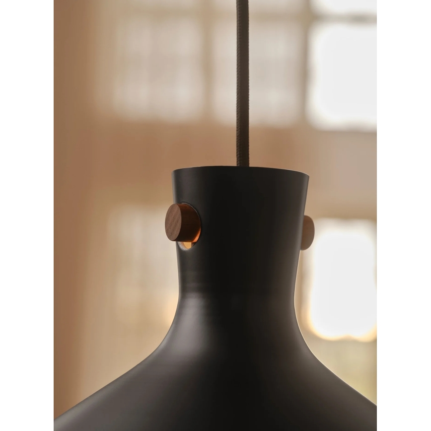 Nordlux - Lámpara colgante con cable DORINA 1xE27/60W/230V negra