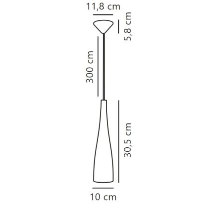 Nordlux - Lámpara colgante con cable EMBLA 1xE27/40W/230V ahumado/negro