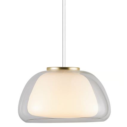 Nordlux - Lámpara colgante con cable JELLY 1xE27/40W/230V blanco/transparente