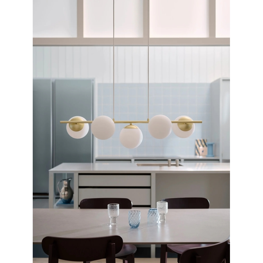 Nordlux - Lámpara colgante con cable LILLY 5xE14/10W/230V latón