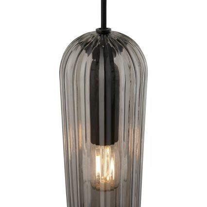 Nordlux - Lámpara colgante con cable MIELLA 1xE27/25W/230V ahumada
