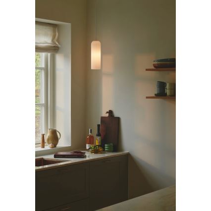 Nordlux - Lámpara colgante con cable MIELLA 1xE27/25W/230V blanca