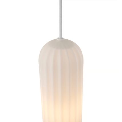 Nordlux - Lámpara colgante con cable MIELLA 1xE27/25W/230V blanca