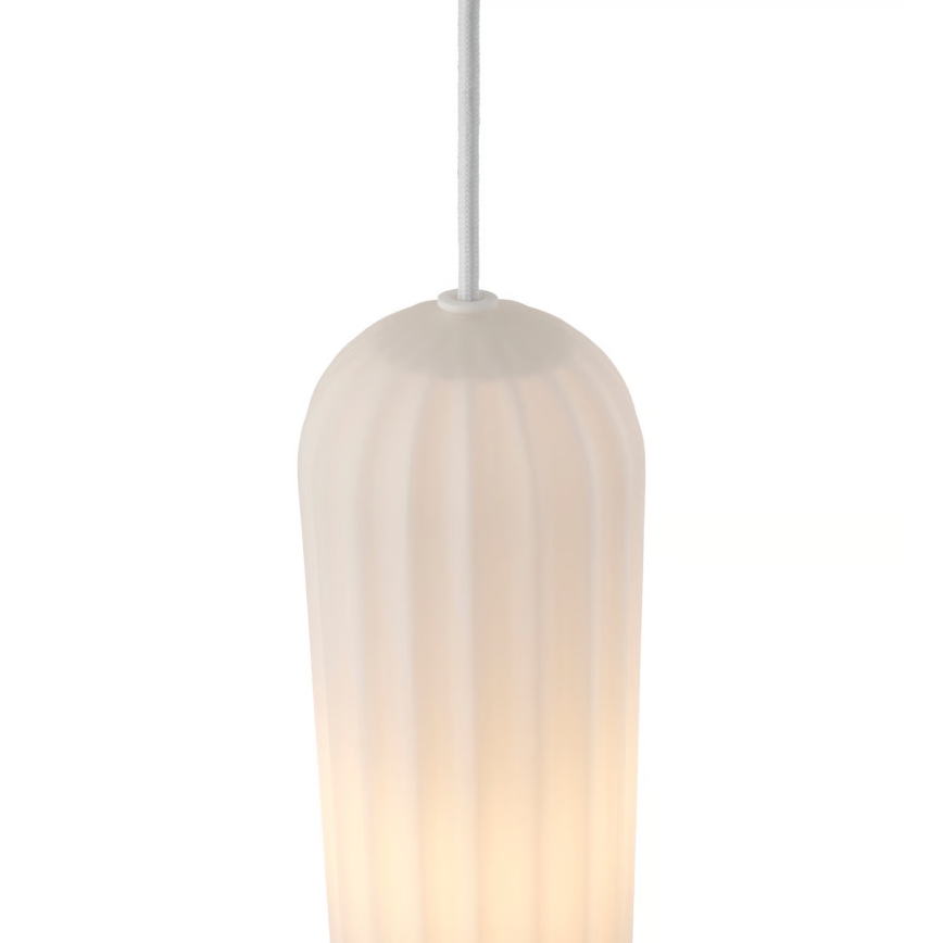 Nordlux - Lámpara colgante con cable MIELLA 1xE27/25W/230V blanca
