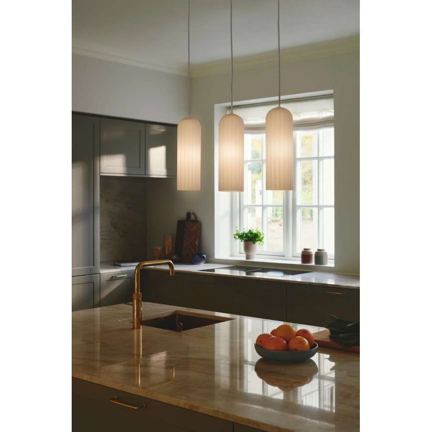 Nordlux - Lámpara colgante con cable MIELLA 3xE27/25W/230V blanca