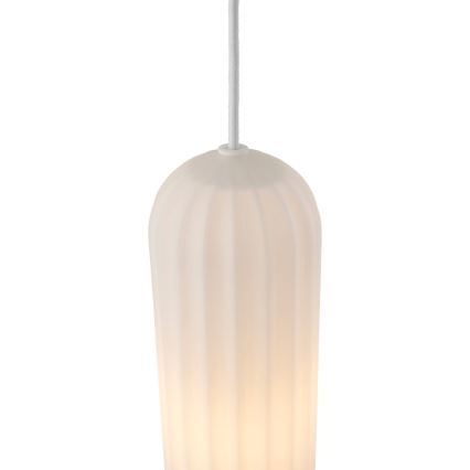 Nordlux - Lámpara colgante con cable MIELLA 3xE27/25W/230V blanca