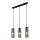 Nordlux - Lámpara colgante con cable MIELLA 3xE27/25W/230V negro/ahumado