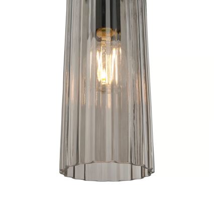 Nordlux - Lámpara colgante con cable MIELLA 3xE27/25W/230V negro/ahumado