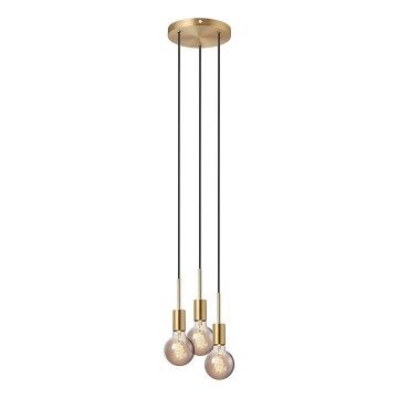 Nordlux - Lámpara colgante con cable PACO 3xE27/25W/230V latón