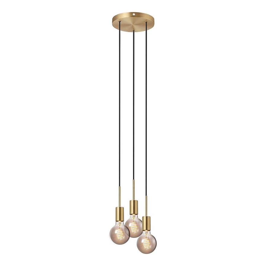 Nordlux - Lámpara colgante con cable PACO 3xE27/25W/230V latón