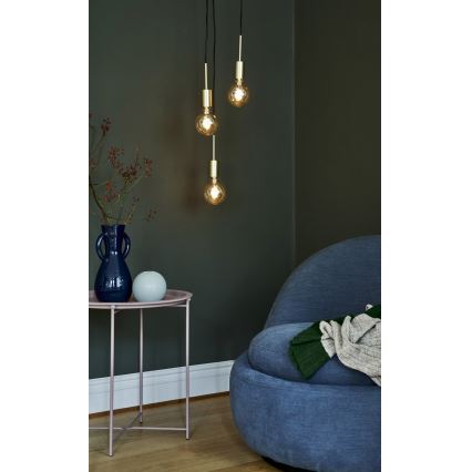Nordlux - Lámpara colgante con cable PACO 3xE27/25W/230V latón