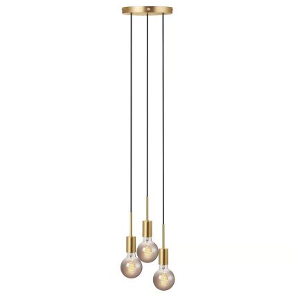 Nordlux - Lámpara colgante con cable PACO 3xE27/25W/230V latón