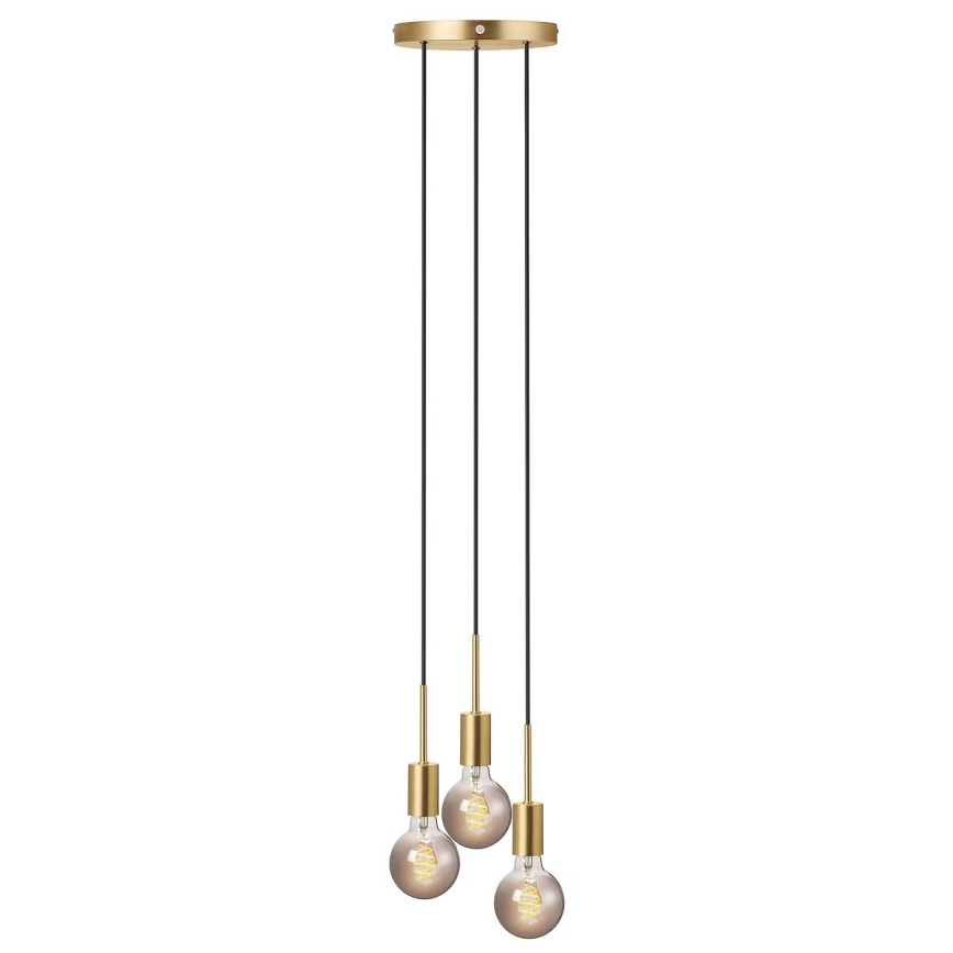 Nordlux - Lámpara colgante con cable PACO 3xE27/25W/230V latón