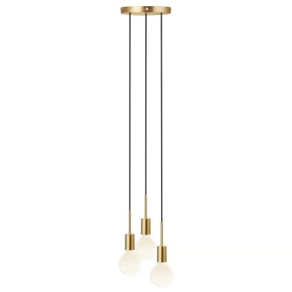 Nordlux - Lámpara colgante con cable PACO 3xE27/25W/230V latón