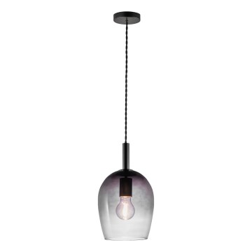 Nordlux - Lámpara colgante con cable UMA 1xE27/40W/230V Ø 18 cm negro/ahumado