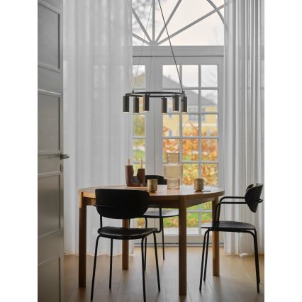 Nordlux - Lámpara colgante con cable VICO 6xGU10/5W/230V negra