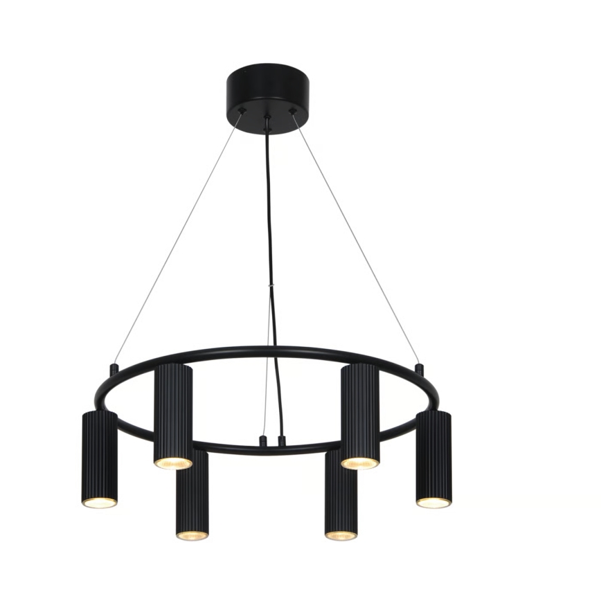 Nordlux - Lámpara colgante con cable VICO 6xGU10/5W/230V negra