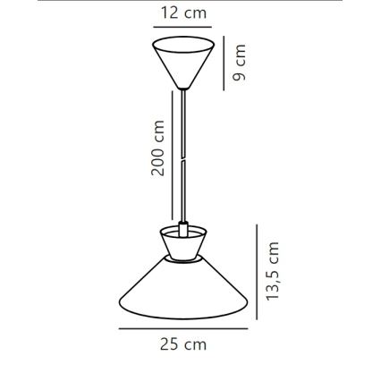Nordlux - Lámpara colgante DIAL 1xE27/40W/230V diá. 25 cm blanco