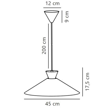 Nordlux - Lámpara colgante DIAL 1xE27/40W/230V diá. 45 cm amarillo
