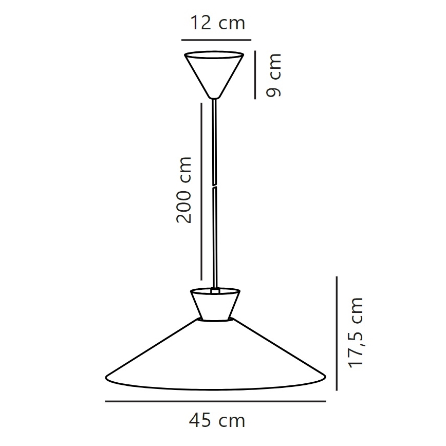 Nordlux - Lámpara colgante DIAL 1xE27/40W/230V diá. 45 cm amarillo