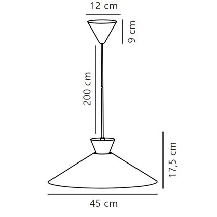 Nordlux - Lámpara colgante DIAL 1xE27/40W/230V diá. 45 cm blanco