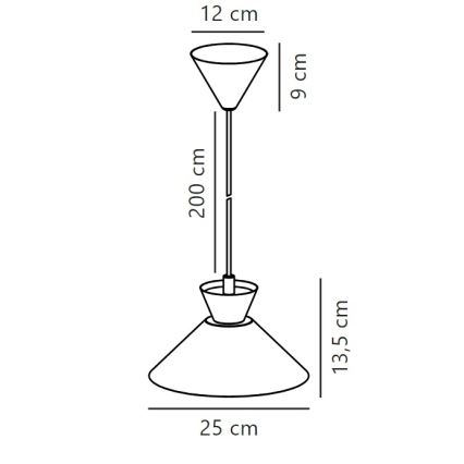 Nordlux - Lámpara colgante DIAL 1xE27/40W/230V diá. 25 cm gris