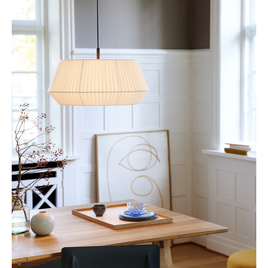 Nordlux - Lámpara colgante DICTE 1xE27/60W/230V diá. 53 cm blanco