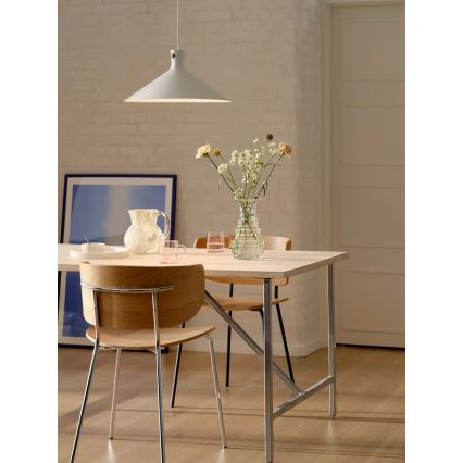 Nordlux - Lámpara colgante DORINA con cable 1xE27/60W/230V blanca