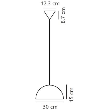 Nordlux - Lámpara colgante ELLEN 1xE27/40W/230V diá. 30 cm blanco
