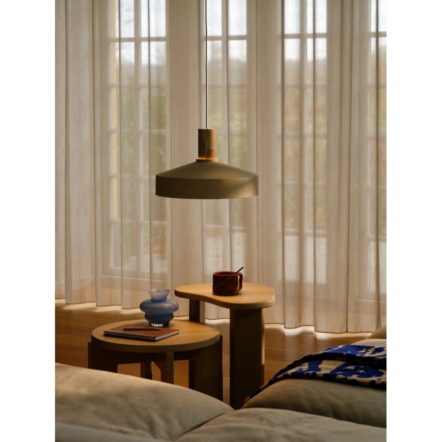 Nordlux - Lámpara colgante ELVAS 1xE27/60W/230V diá. 37,5 cm beige