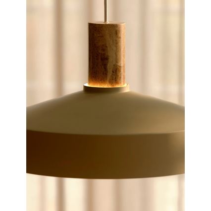 Nordlux - Lámpara colgante ELVAS 1xE27/60W/230V diá. 37,5 cm beige