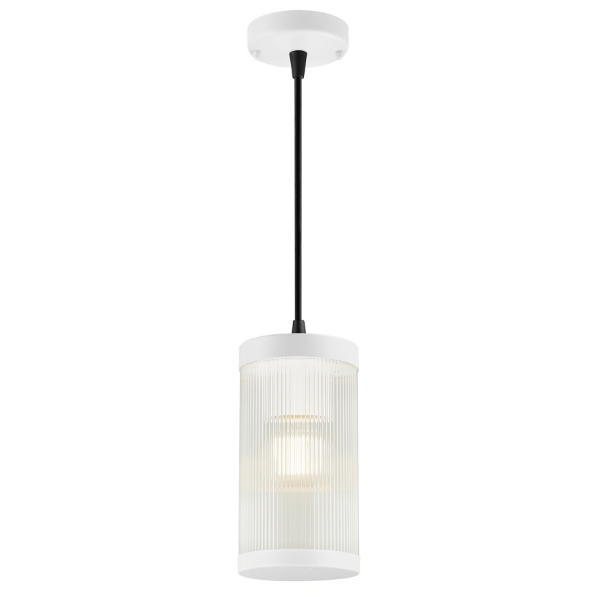 Nordlux - Lámpara colgante exterior COUPAR 1xE27/25W/230V IP33 diá. 13 cm blanco