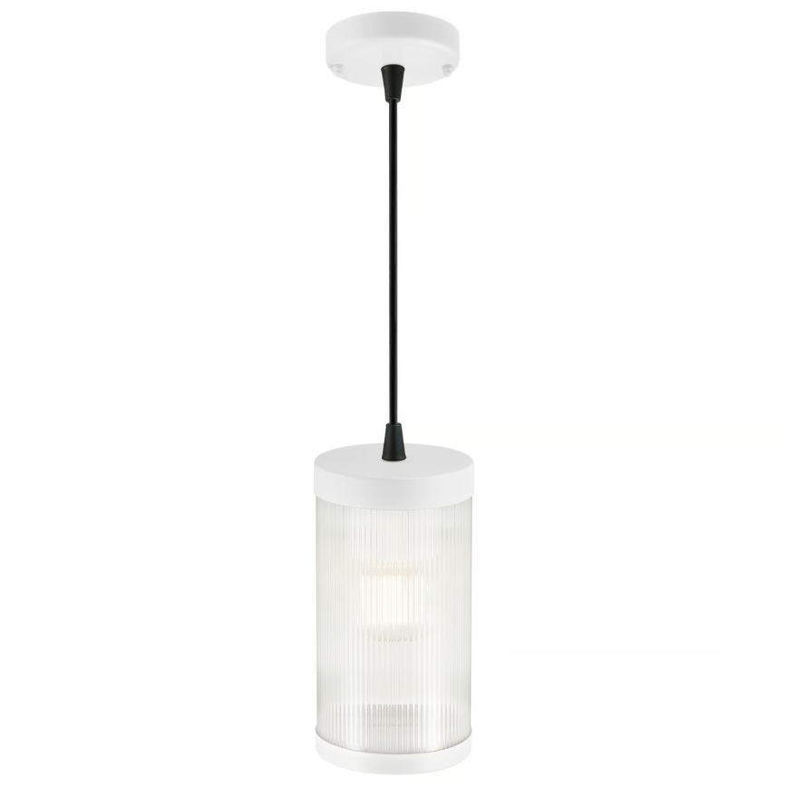 Nordlux - Lámpara colgante exterior COUPAR 1xE27/25W/230V IP33 diá. 13 cm blanco