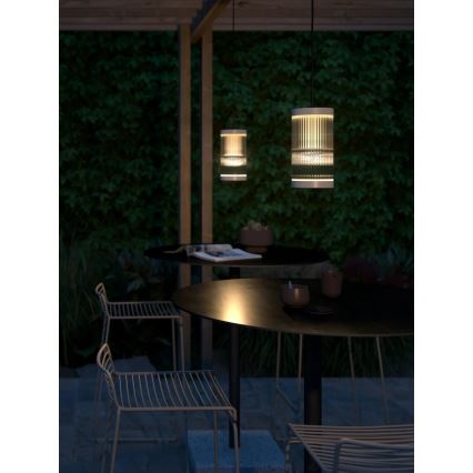 Nordlux - Lámpara colgante exterior COUPAR 1xE27/25W/230V IP33 diá. 13 cm color crema