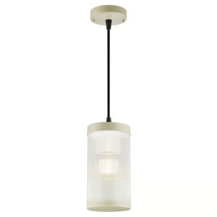 Nordlux - Lámpara colgante exterior COUPAR 1xE27/25W/230V IP33 diá. 13 cm color crema