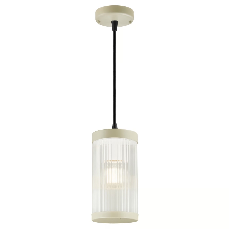 Nordlux - Lámpara colgante exterior COUPAR 1xE27/25W/230V IP33 diá. 13 cm color crema