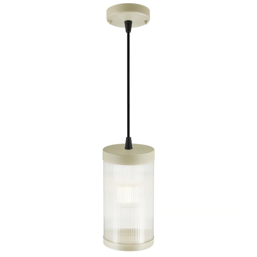 Nordlux - Lámpara colgante exterior COUPAR 1xE27/25W/230V IP33 diá. 13 cm color crema