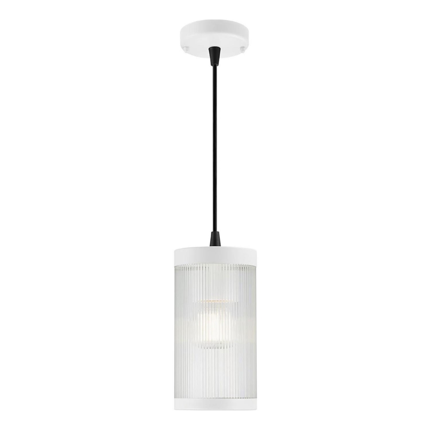 Nordlux - Lámpara colgante exterior COUPAR 1xE27/25W/230V IP33 diá. 13 cm blanco