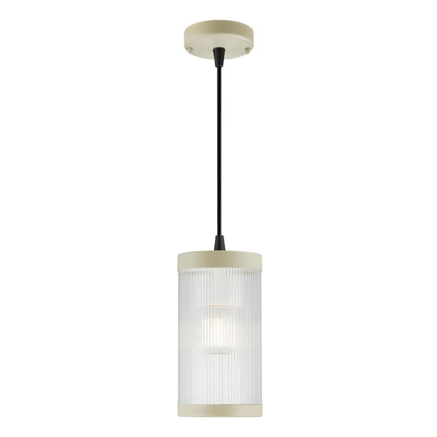 Nordlux - Lámpara colgante exterior COUPAR 1xE27/25W/230V IP33 diá. 13 cm color crema