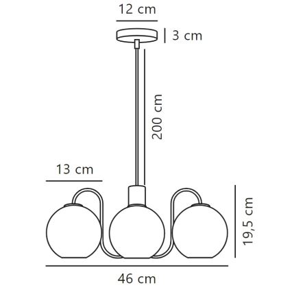 Nordlux - Lámpara colgante FRANCA 4xE14/40W/230V