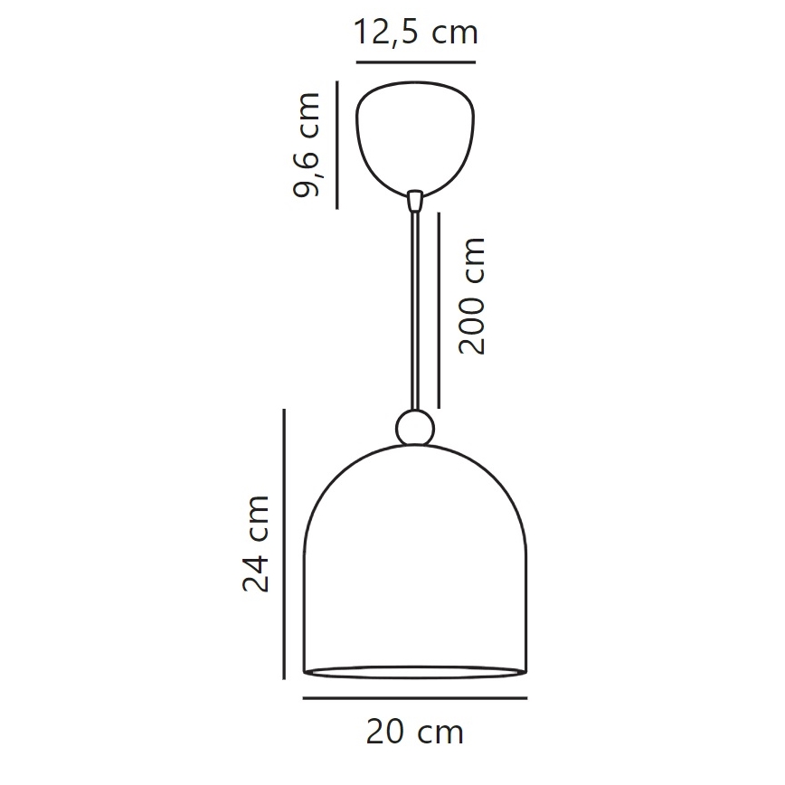 Nordlux - Lámpara colgante GASTON 1xE27/40W/230V blanco