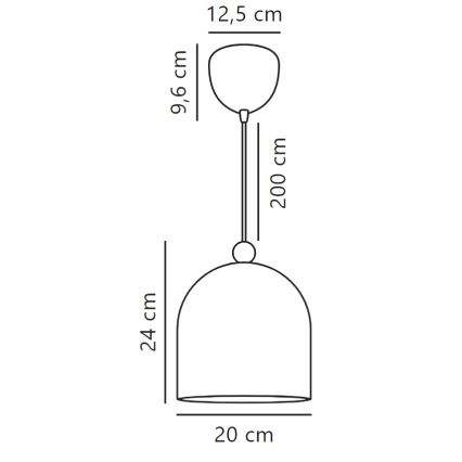 Nordlux - Lámpara colgante GASTON 1xE27/40W/230V Verde/blanco