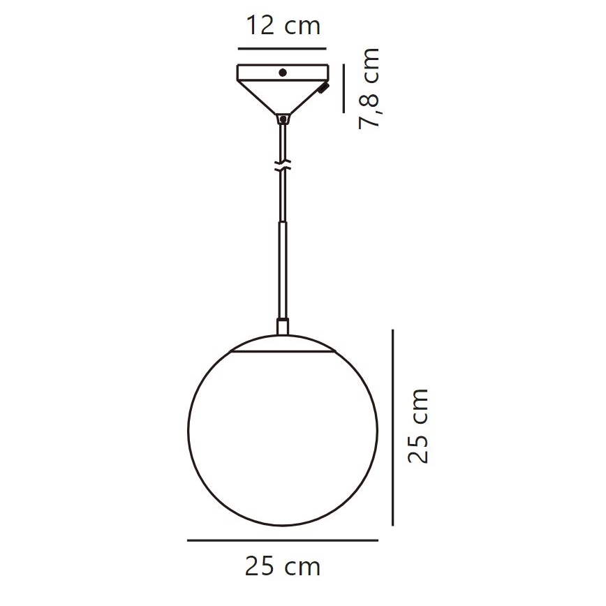 Nordlux - Lámpara colgante GRANT 1xE27/25W/230V diá. 25 cm